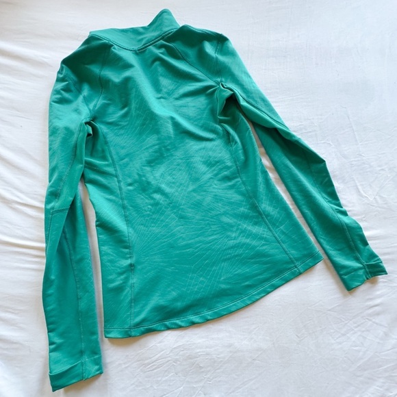 Nike Women's Pro Hyperwarm Long Sleeve Shirt Teal Size medium - Picture 2 of 3